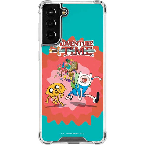 Adult Swim Adventure Time Jake and Finn Galaxy S21 FE Clear Case